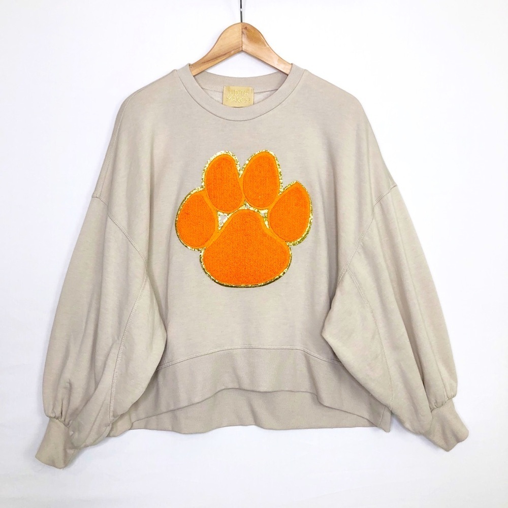 Judith march small oversized paw print sweatshirt